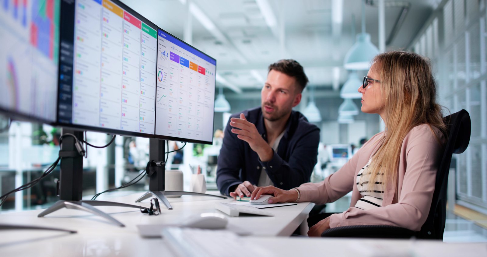 Two professionals working for software companies expanding internationally.