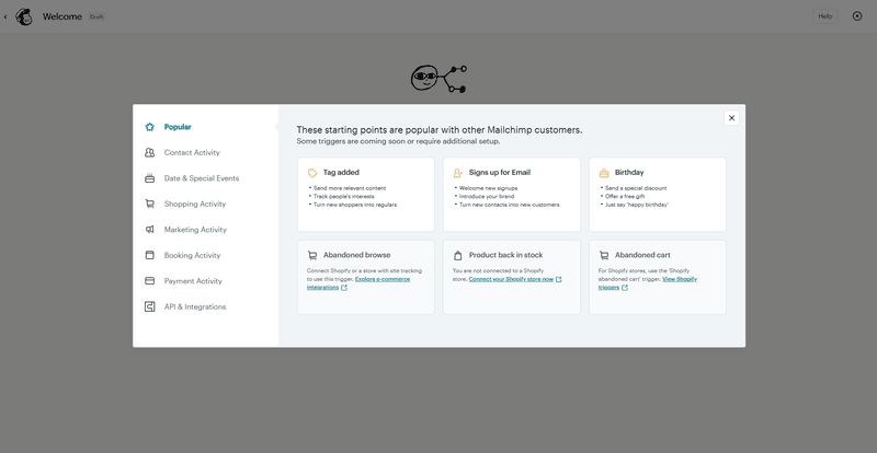 Choose any trigger from the templates. I am choosing to sign up for an email.