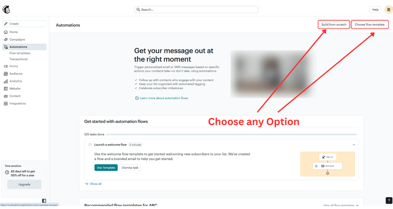 2. Choose any option. You can start with a template, they have dozens of flow templates. Or you can start from scratch.