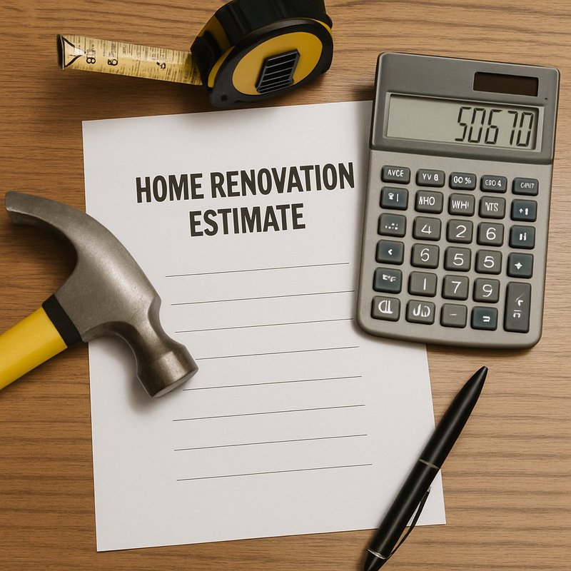 tools and calculator with a paper