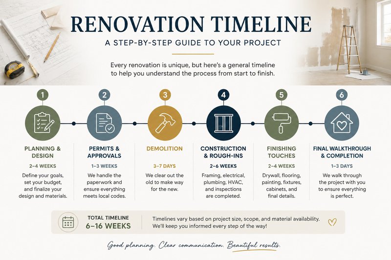 graph showing renovation timeline
