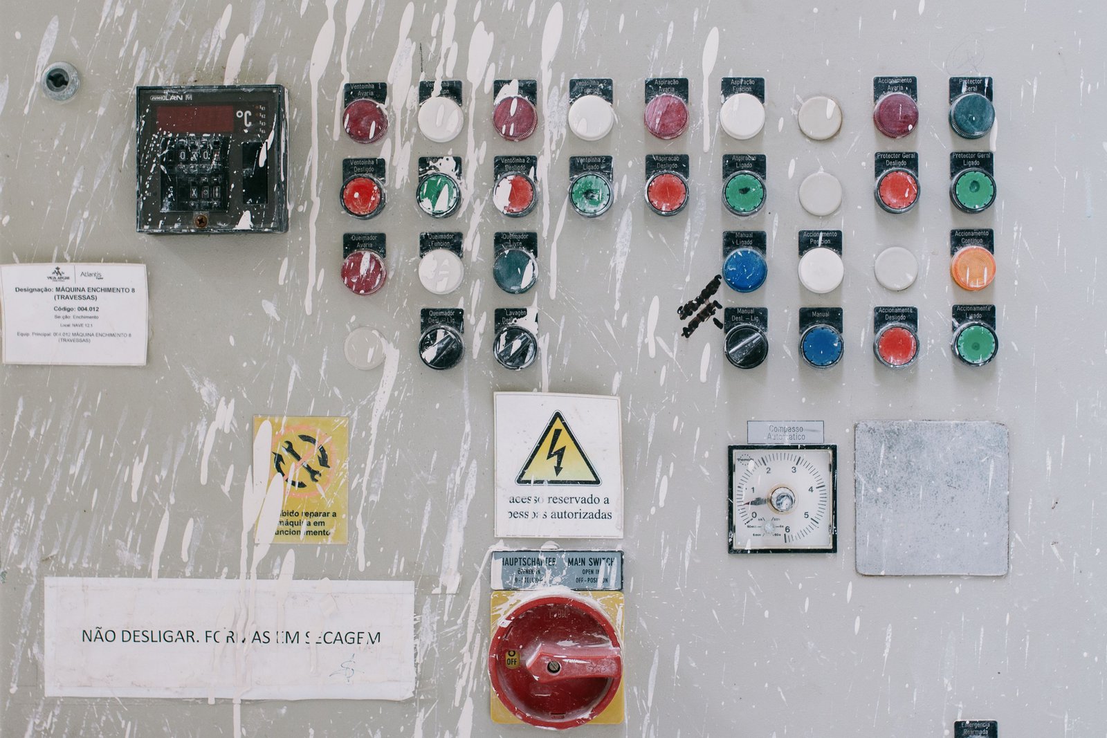 Close-up of a control panel as a part of a BAS vs BMS