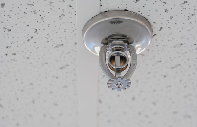 sprinkler installed for fire code compliance