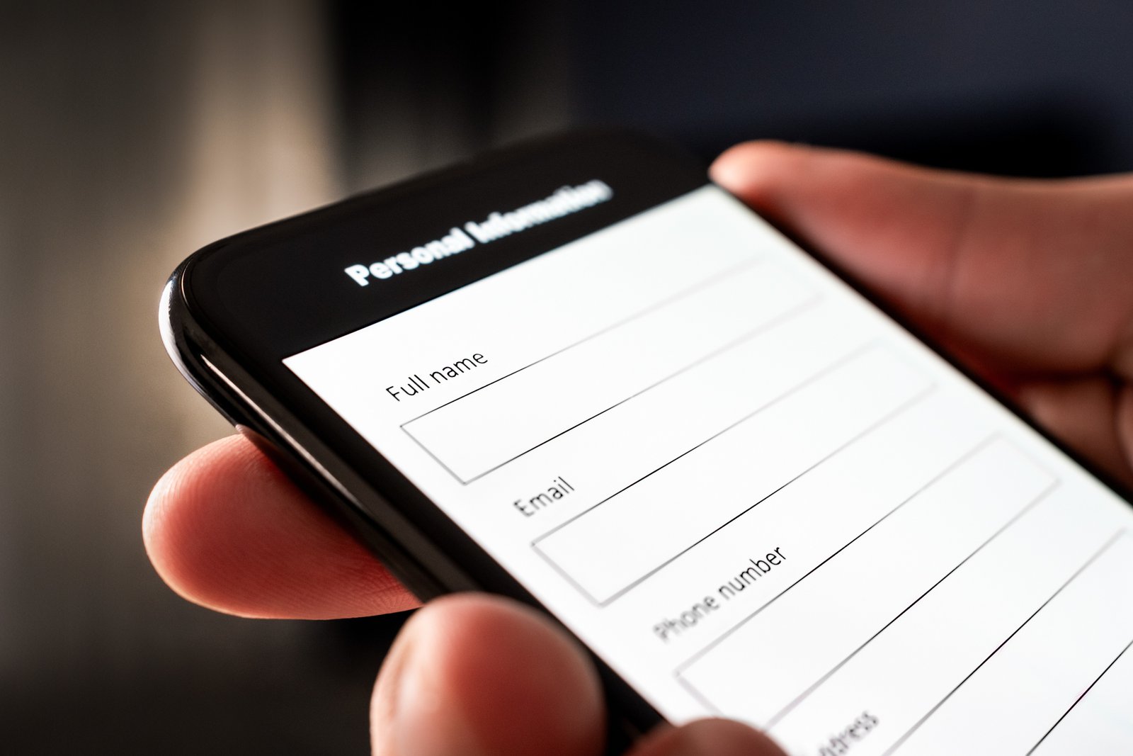 Online intake form on a smartphone used to submit reports to a Threat Assessment Management (TAM) tool