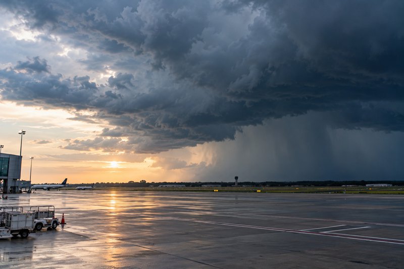 Developing thunderstorm illustrating the limits of lightning detection before a first local strike