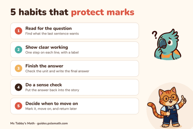 Five habits that protect marks in PSLE math