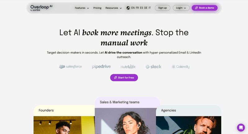 This image shows the home page of overloop tool which is fifth in the list of approval workflow apps
