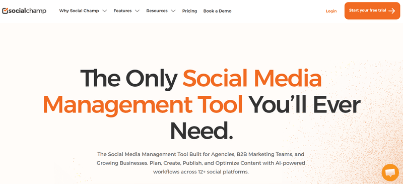 best social media marketing tool - SocialChamp