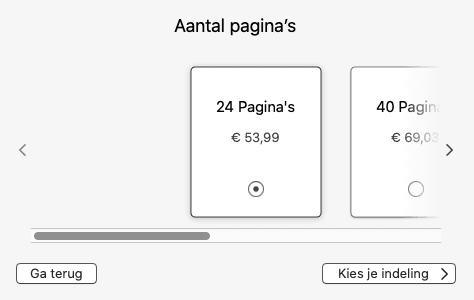 fotoboek omvang