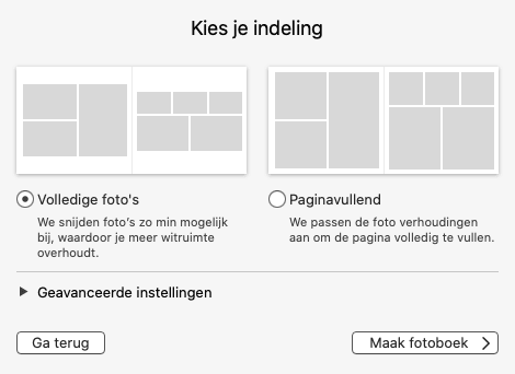 fotoboek opmaak