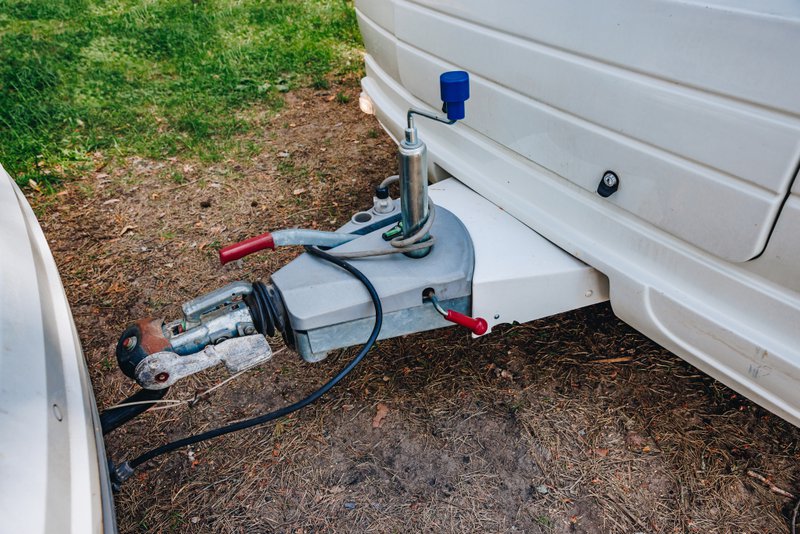 Aanhangwagenkoppeling voor caravans.
