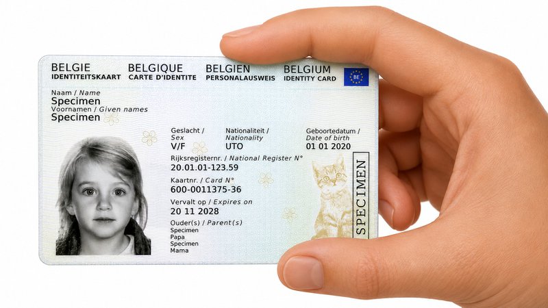 Documents de voyage la carte kids-ID belge.