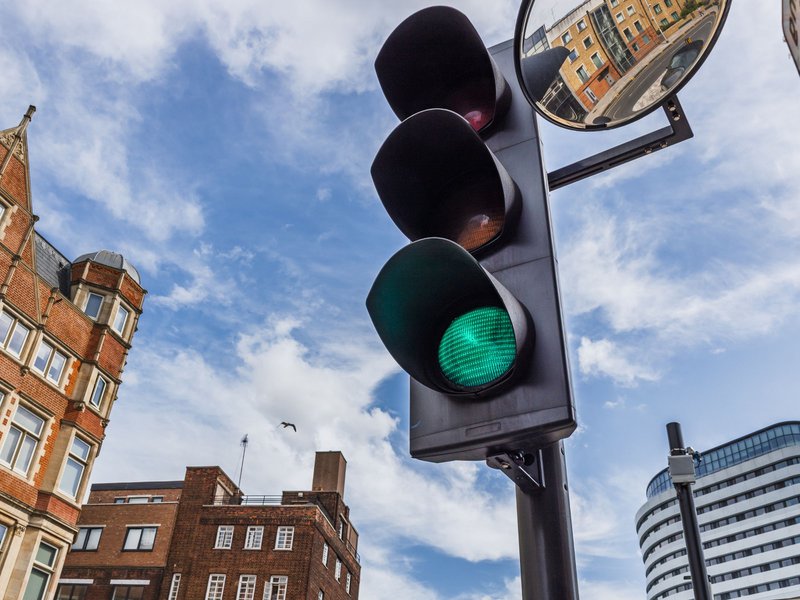 verkeerslicht op groen
