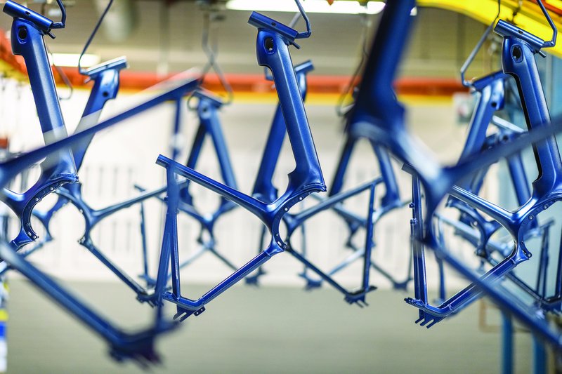 blauwe fietsframes