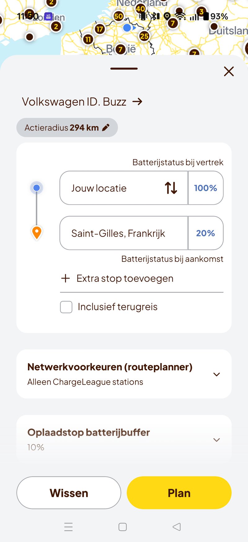 Fastned app voor elektrische auto